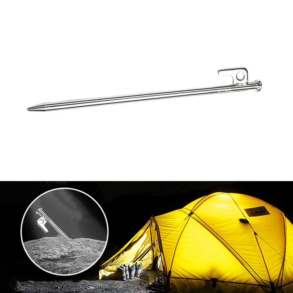 Multifunction Outdoor Hiking Camping Tent Stake Pegs Cast Iron Camping