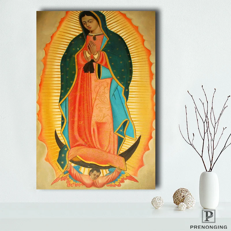 

Canvas Poster Silk Fabric OUR LADY OF GUADALUPE POSTER Virgin Mary Catholic Icon Poster Printed Home Decor#190114s04