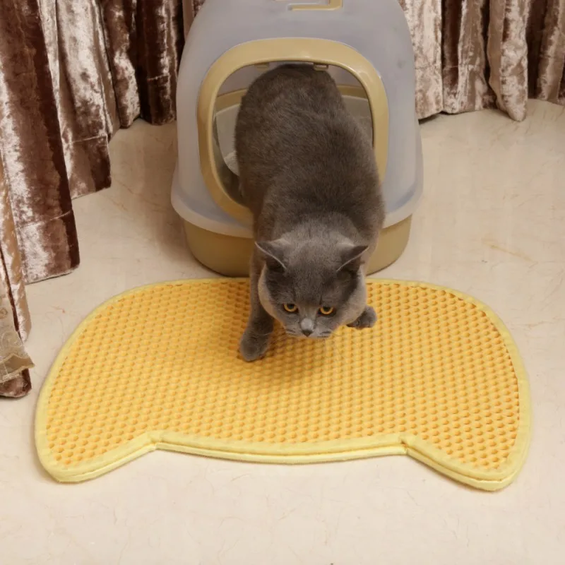 

Pet Cat Litter Mat Non Slip Pet Accessories for Cats Mat For Cat Floor Mat For Pets Cats Toilet Anti Skidding Pet Food Mat