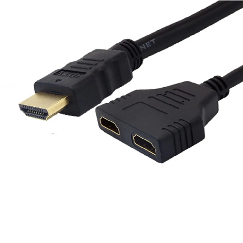 Ouhaobin Hdmi 1 To 2 Split Double Signal Adapter Convert