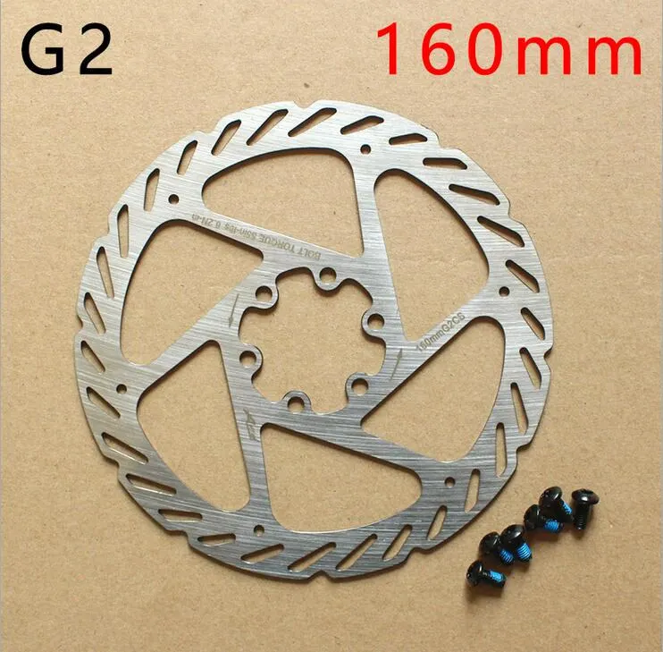 

Disc Brake Rotor 160mm Stainless Steel G2 MTB Mountain Bike Cycling 6 Holes Rotor With Screws BB5 BB7 G3 HS1