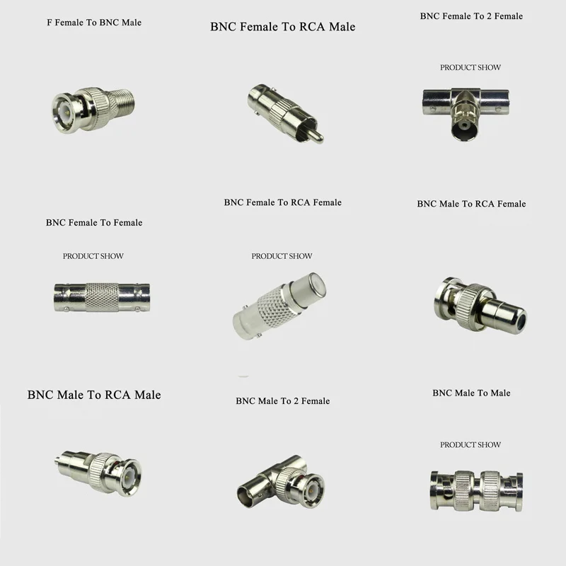 GuSou 3x BNC Мужской Женский на BNC RCA Мужской Женский F/F разъем адаптера разъем удлинитель для видеонаблюдения камеры безопасности видео