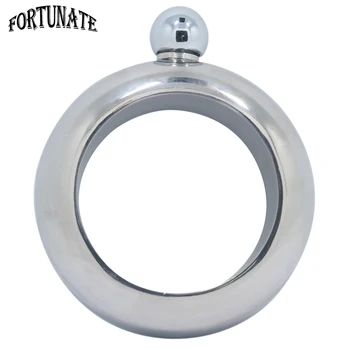 

Creative 3.5oz Bangle Bracelet Hip Flask High Quality Stainless Steel Whiskey Drinkware Alcohol Flask Metal Liquor Bottle