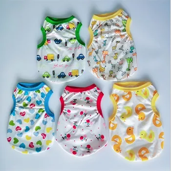

Summer Dog Clothes Small Teddy Vest Shirt Kitten Vest Shirt Clothes