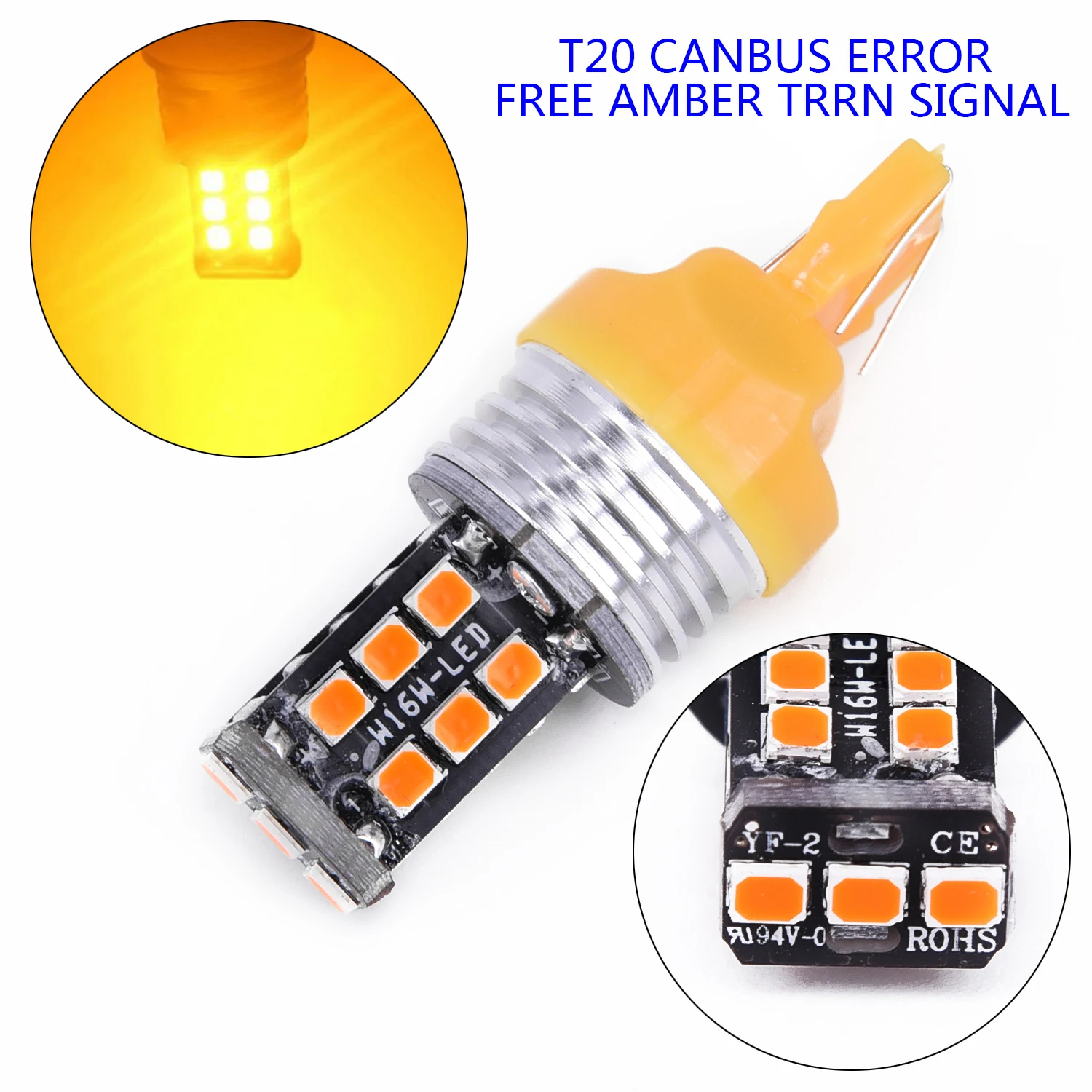 15LED Автомобильная резервная тормозные Фары заднего хода лампы T20 7443 7440 Янтарный задний фонарь 12 В