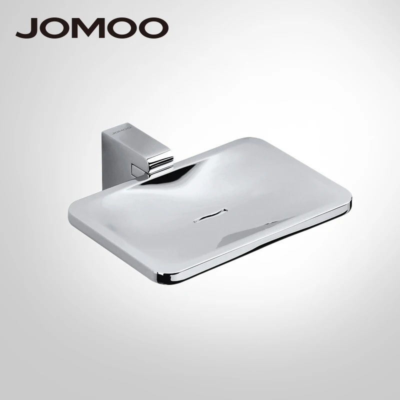 JOMOO Soap Dish Zinc Alloy Soap Holder Wall Mounted Box Soap Basket Rectangle Dish With Removable Holder Bathroom Accessories draining soap dish with lid