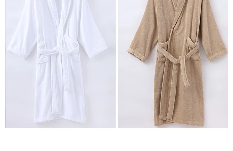 Осень Зима для мужчин халат хлопок ночная рубашка полотенца флис леди пижамы Ночная рубашка дома кимоно для невесты