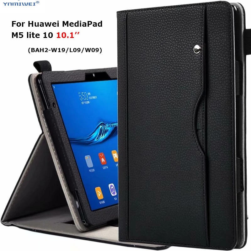 Luxury Stand Case For Huawei Mediapad M5 Lite 10 Bah2-w19/l09/w09 10.1"  Tablet Cover With Hand Belt For Huawei M5 Lite 10 Case - Tablets & E-books  Case - AliExpress