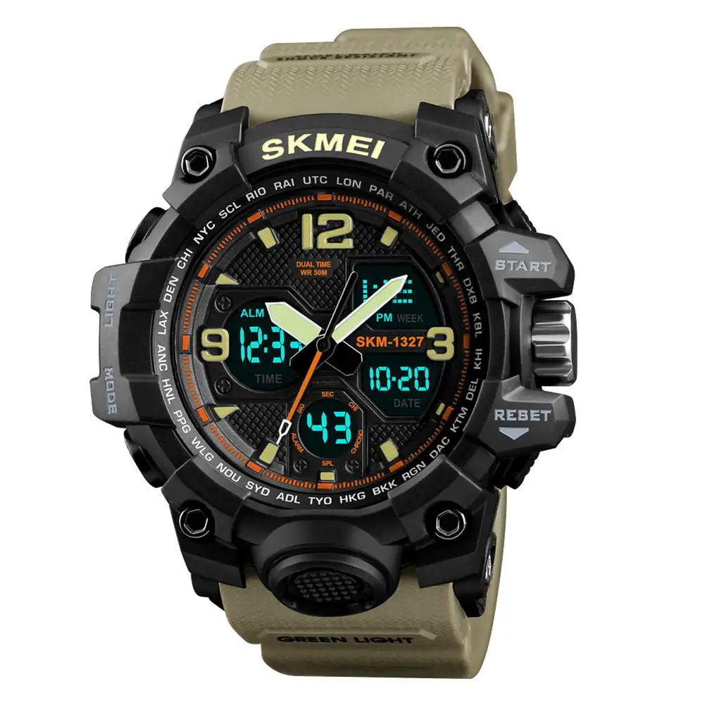 SKMEI Men Fashion Casual Wristwatch 2 Time Display Chronograph 50M Waterproof Watches Outdoor Sports Watch SKMEI Men Fashion Casual Wristwatch 2 Time Display Chronograph 50M Waterproof Watches Outdoor Sports Watch