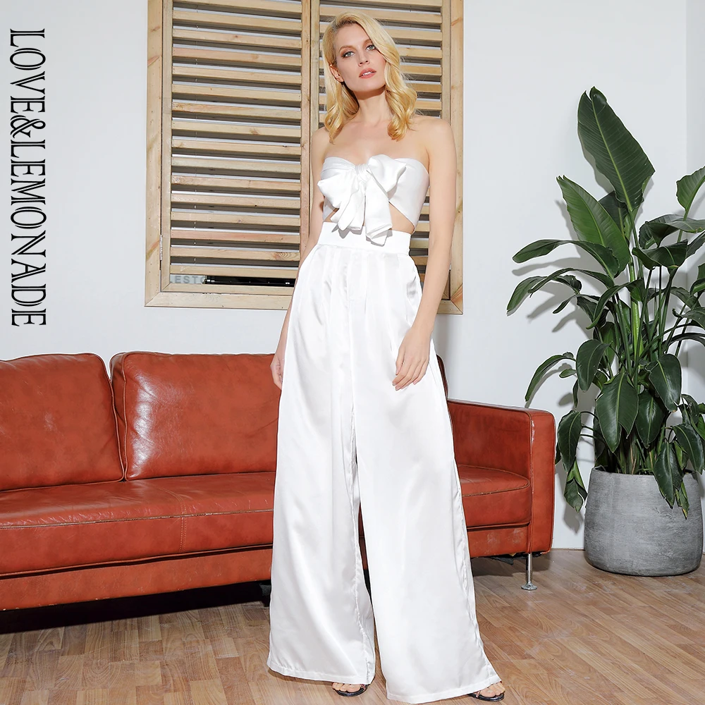 

LOVE&LEMONADE White High Waist Bell Two-Pieces Set LM6473