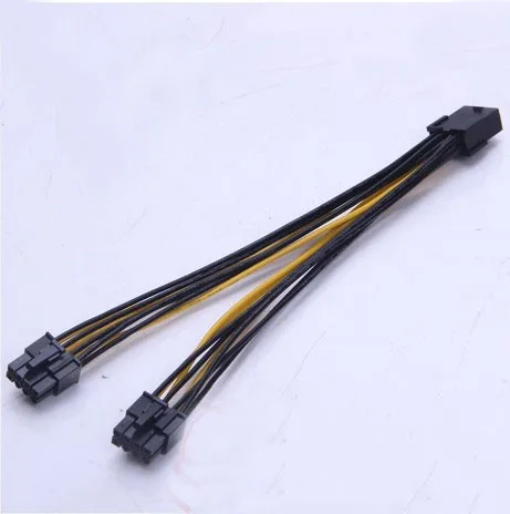 PCI-E PCI Express графическая видеокарта GPU 8Pin Female to Dual 2x8 P (6 + 2 Pin) сплиттер папа-папа
