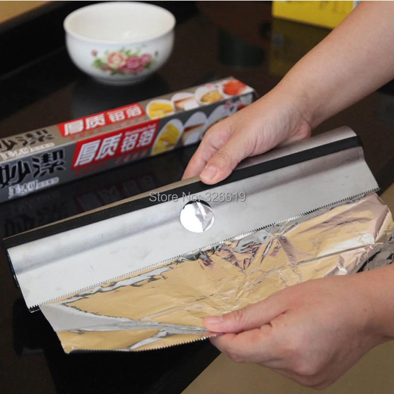 Нержавеющая сталь кухонная утварь канниол резак алюминиевая фольга резак обёрточная Бумага Резак коробка пластиковая обёрточная бумага диспенсер