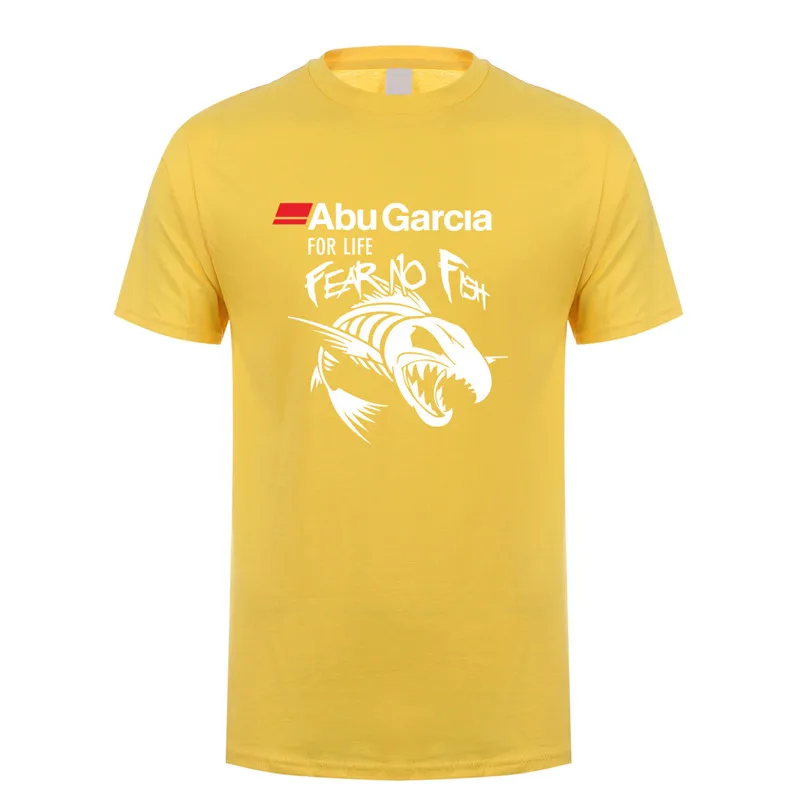 Abu Garcia Fear No Fish футболка мужская с коротким рукавом Хлопок Abu Garcia For Life футболка мужские футболки DS-052 - Цвет: Daisy