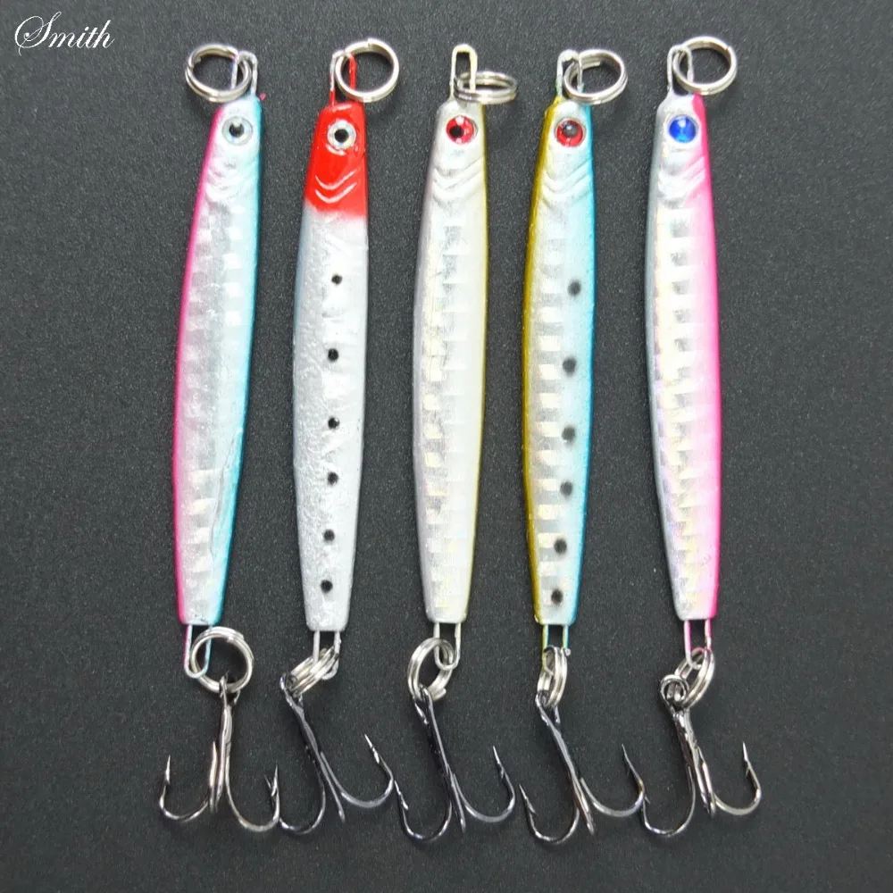7cm 11g  jig lead bionic lure with treble hooks lures Fishing supplies 5colors metal Baits Artificial lure Fishing tackle