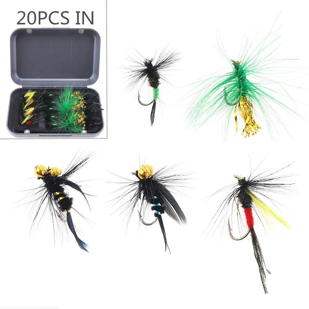 YZD Fly Fishing Flies Kit - Realistic Hand-Tied Trout Lures - 12/26/48 Pcs 6-Ant