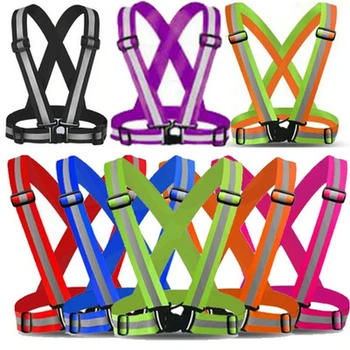 

200PCS 360 Degrees High Visibility Neon Safety Vest Reflective Belt Safety Vest Fit for Running Cycling Clothes