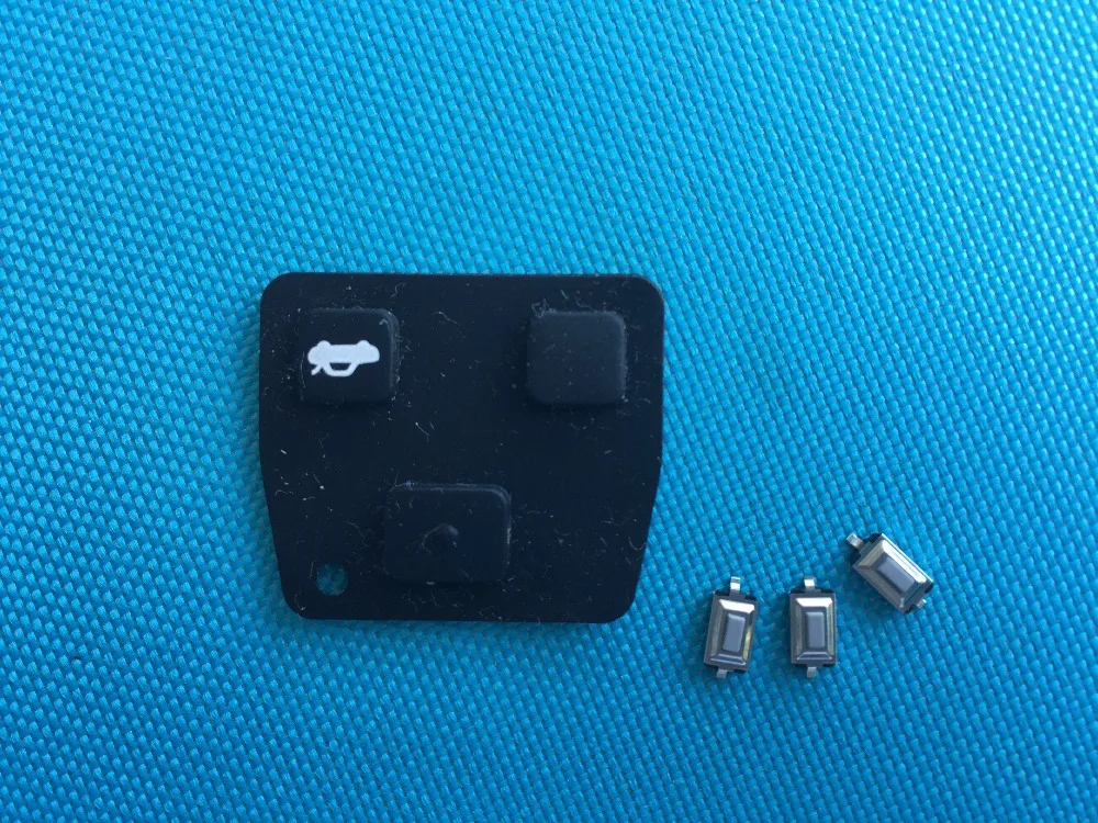 

ZABEUDEIR 3 button Rubber Button Pad For Toyota Yaris Rav4 Avensis Hilux For Lexus 2 button remote key flip 3 pcs micro switches