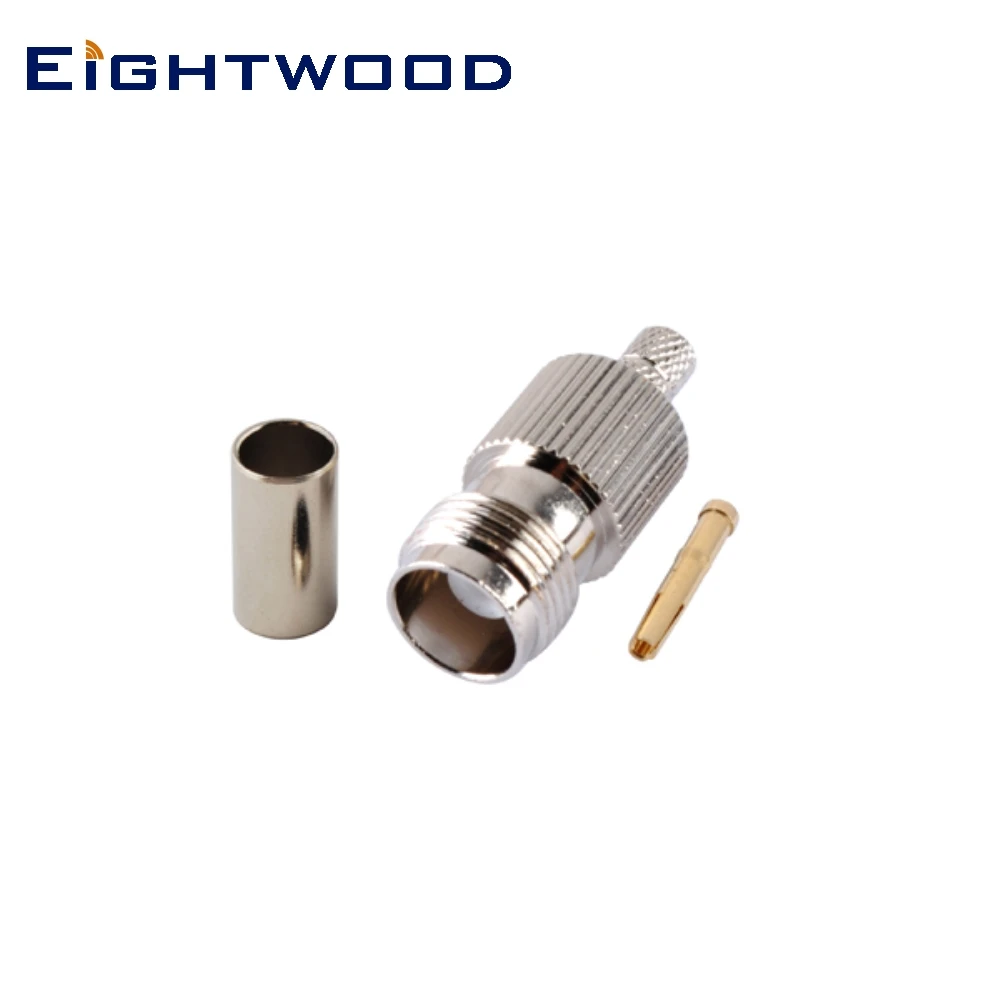 Eightwood 5 шт. TNC Jack женский прямой обжимной радиочастотный коаксиальный разъем