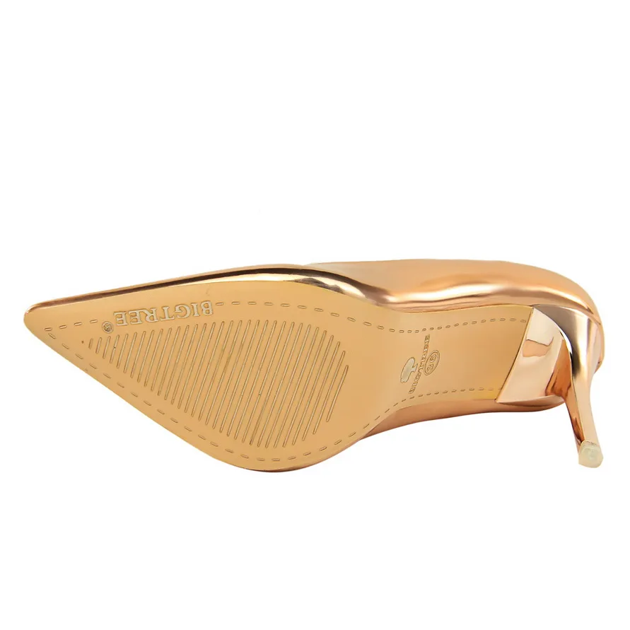 BIGTREE Shoes New Patent Leather Wonen Pumps Fashion Office Shoes Women Sexy High Heels Shoes Women's Wedding Shoes Party