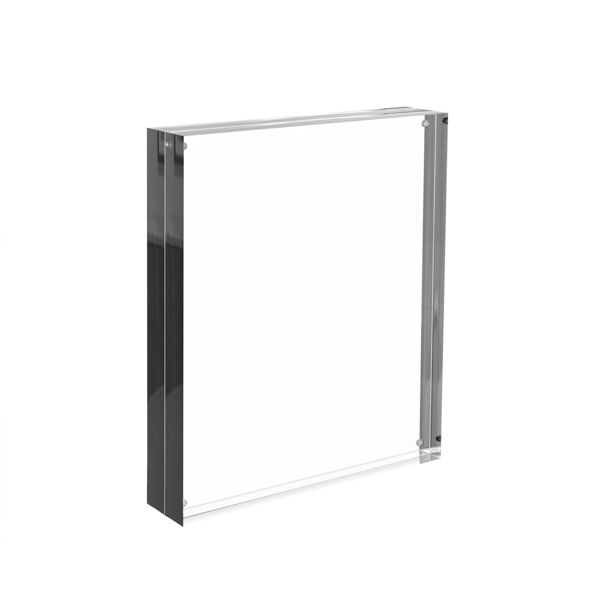 Acrylic Frame Block Style Freestanding Magnetic Closure 8 x 10 Double Sided (1)