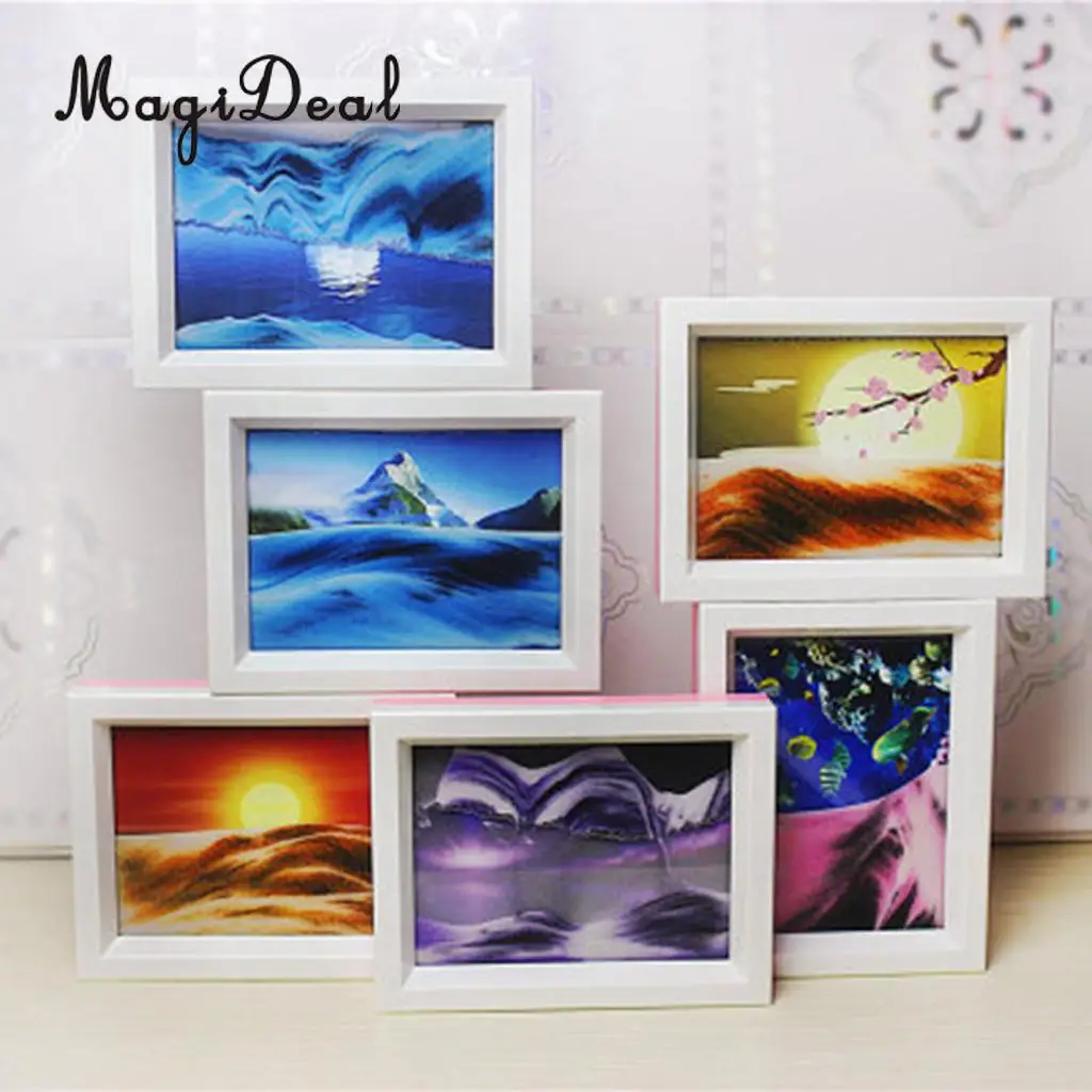 Floating Liquid Motion Timer Flowing Sand Drawing Psychedelic Starry Sky for Office Desk Tabletop Ornament Novelty Friends Gift