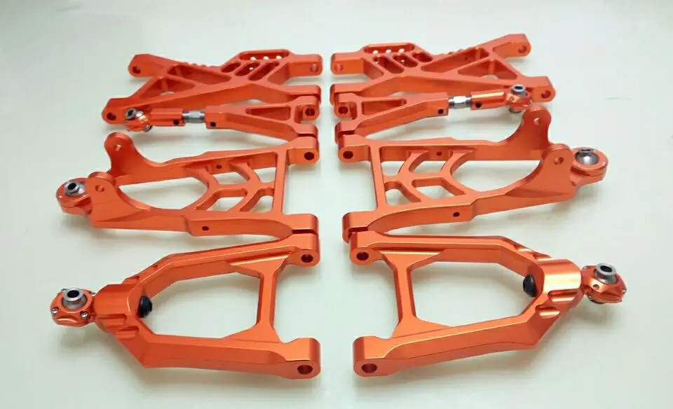 baja 5b 5t 5sc metal suspension Arm Set 8pc orange color