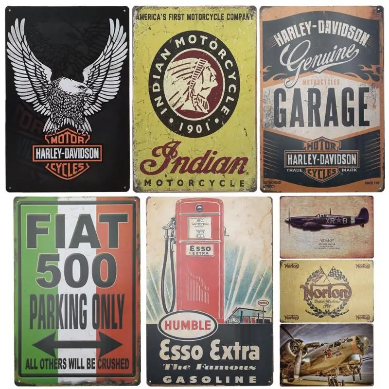 

Motor Oil Plaque Vintage Metal Tin Signs Home Bar Pub Garage Gas Station Decorative Iron Plates Wall Stickers Art Poster