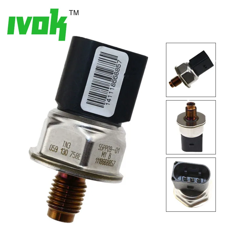 

Original Fuel Rail Pressure Sensor Drucksensor For Audi Q7 A4 S4 A5 S5 A6 S6 A8 S8 4.2 TDI 059130758E 55PP09-01 059 130 758E