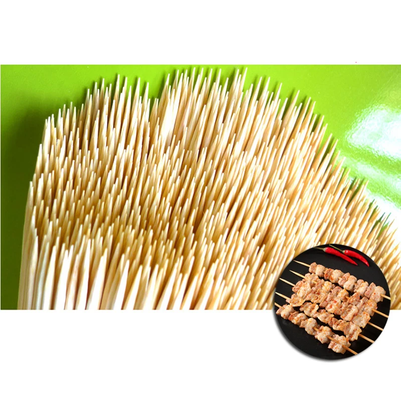 New 100pcs/lot thin bamboo sticks Bamboo Skewers Disposable Sticks BBQ Accessories Camping Picnic BBQ Bamboo Skewer 25cmx3mm
