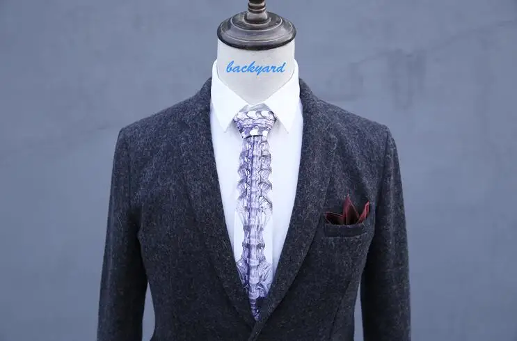 Моды мужская мужчины женщина галстук дизайн позвоночника рулевой свадьба 7 СМ мужской Корейский печатных жених галстук