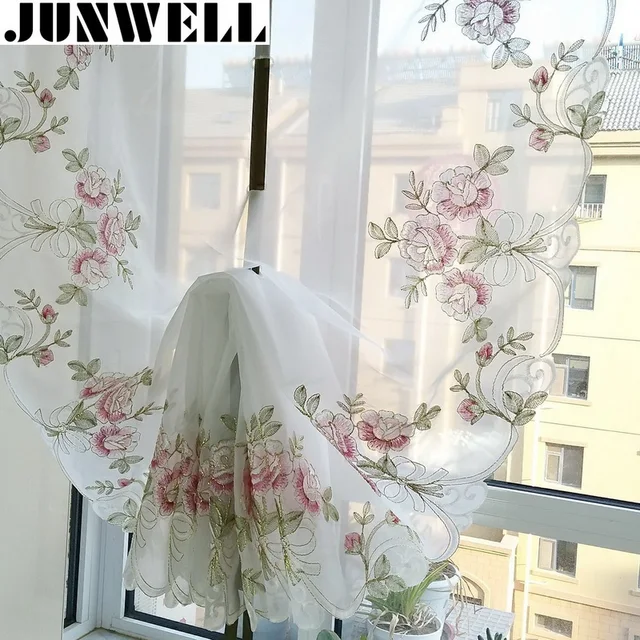 Cheap 2017 New Rose Embroidery Ribbon Roman Curtain Home Wave European Living Room Kitchen Balcony Voile 1PC Cheap 2017 New Rose Embroidery Ribbon Roman Curtain Home Wave European Living Room Kitchen Balcony Voile 1PC