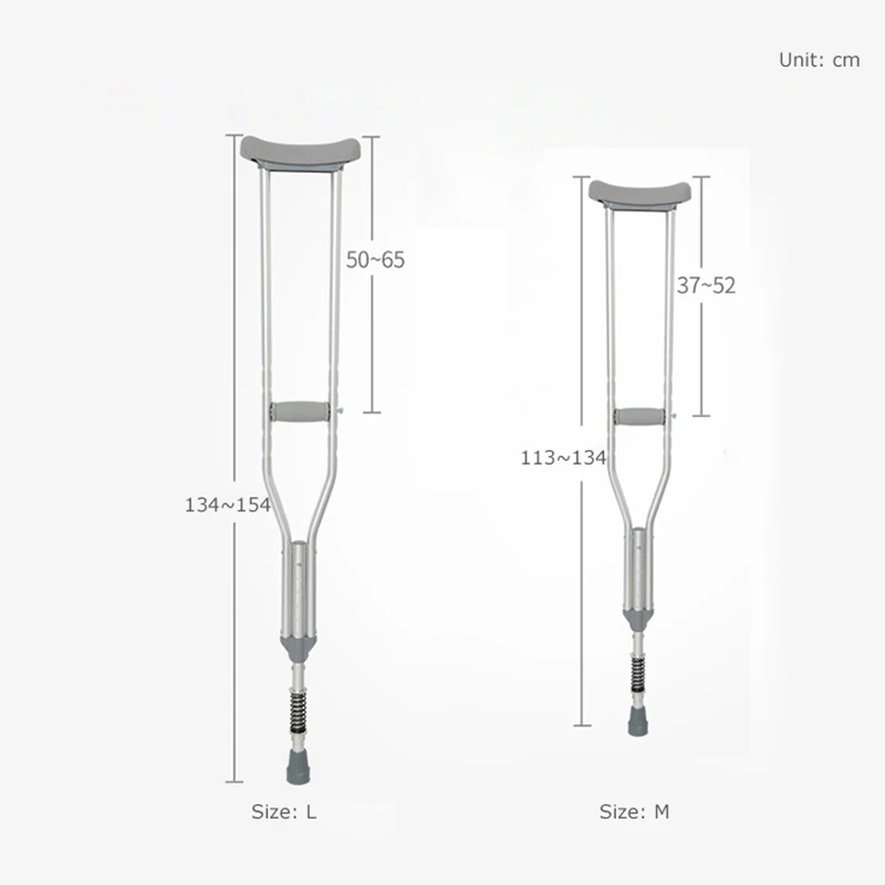 Медицинские демпфирующие подмышечные костыли регулируемые костыли для пациентов