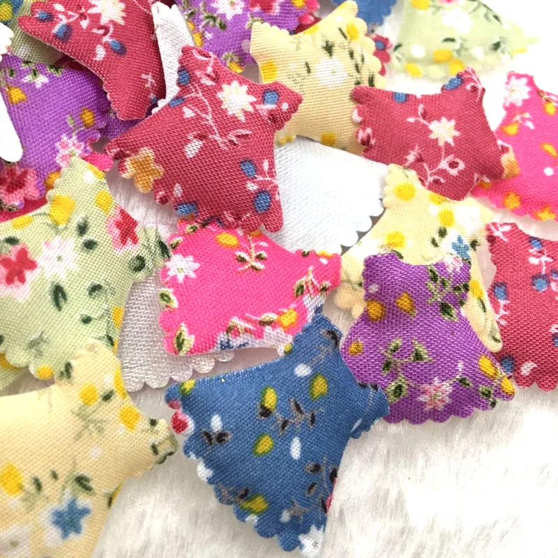 100pcs Padded flower fabric Dress sewing/Appliques/baby DIY craft Lots Mix A315in Ribbons from