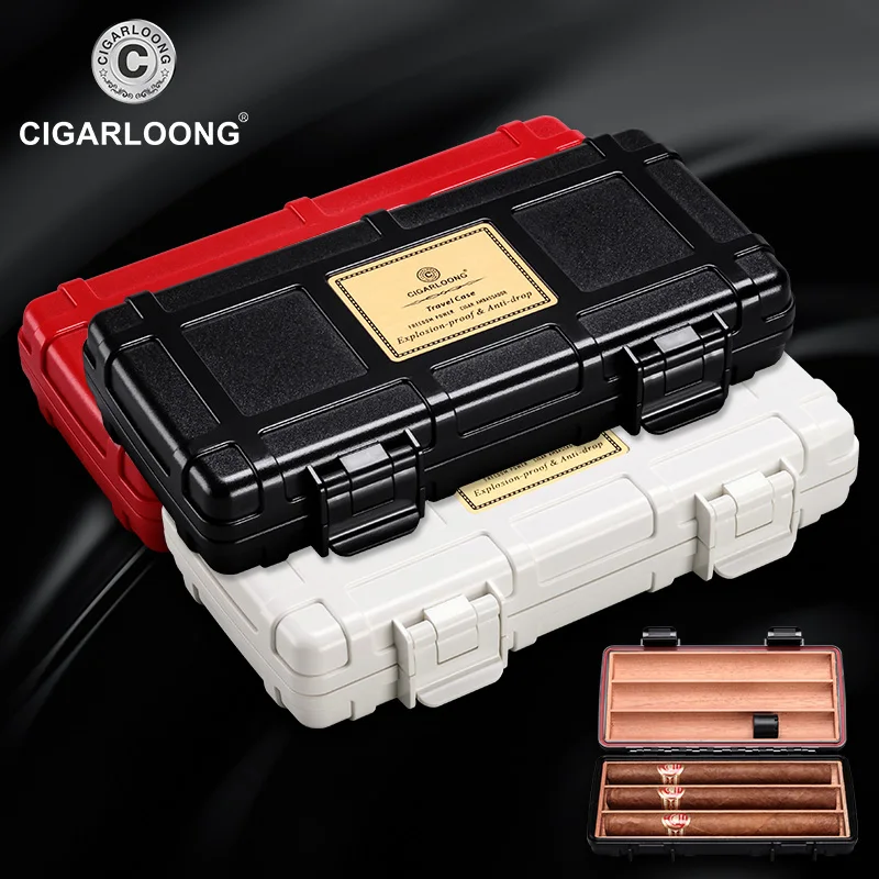

free ship cigar box cigar moisturizer travel portable 3 sticks moisturizing cabinet cigar humidor case CL-083