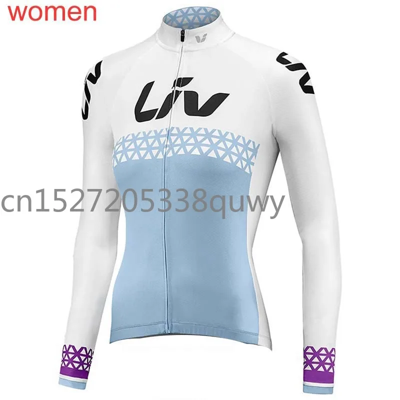 LIV весна/осень для женщин с длинным рукавом Одежда для велоспорта Велоспорт Джерси Комбинезон спортивный комплект дышащая быстросохнущая Mujer