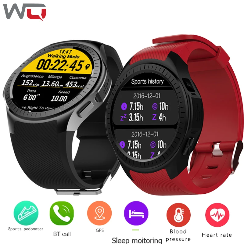 

WQ L1 Built-in GPS Smart Watch Blood Pressure Smartwatch Heart Rate monitor 2G Call Camera Altitude Measure reloj inteligente