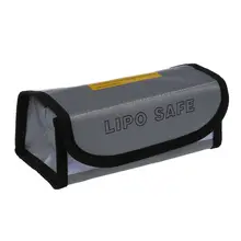 18 5 7 5 6cm Silver High Quality Glass Fiber RC LiPo Battery Safety Bag Safe
