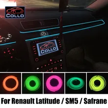 Автомобильная консоль декоративная полоска/9 м EL провода для Renault Latitude/samsung SM5/Safrane/салона романтическую атмосферу лампа