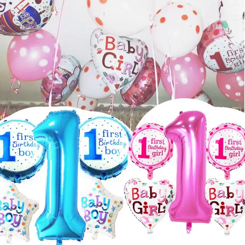 5 шт./компл. милый животных формы Baby Shower Алюминий Фольга шар ребенок полнолуния