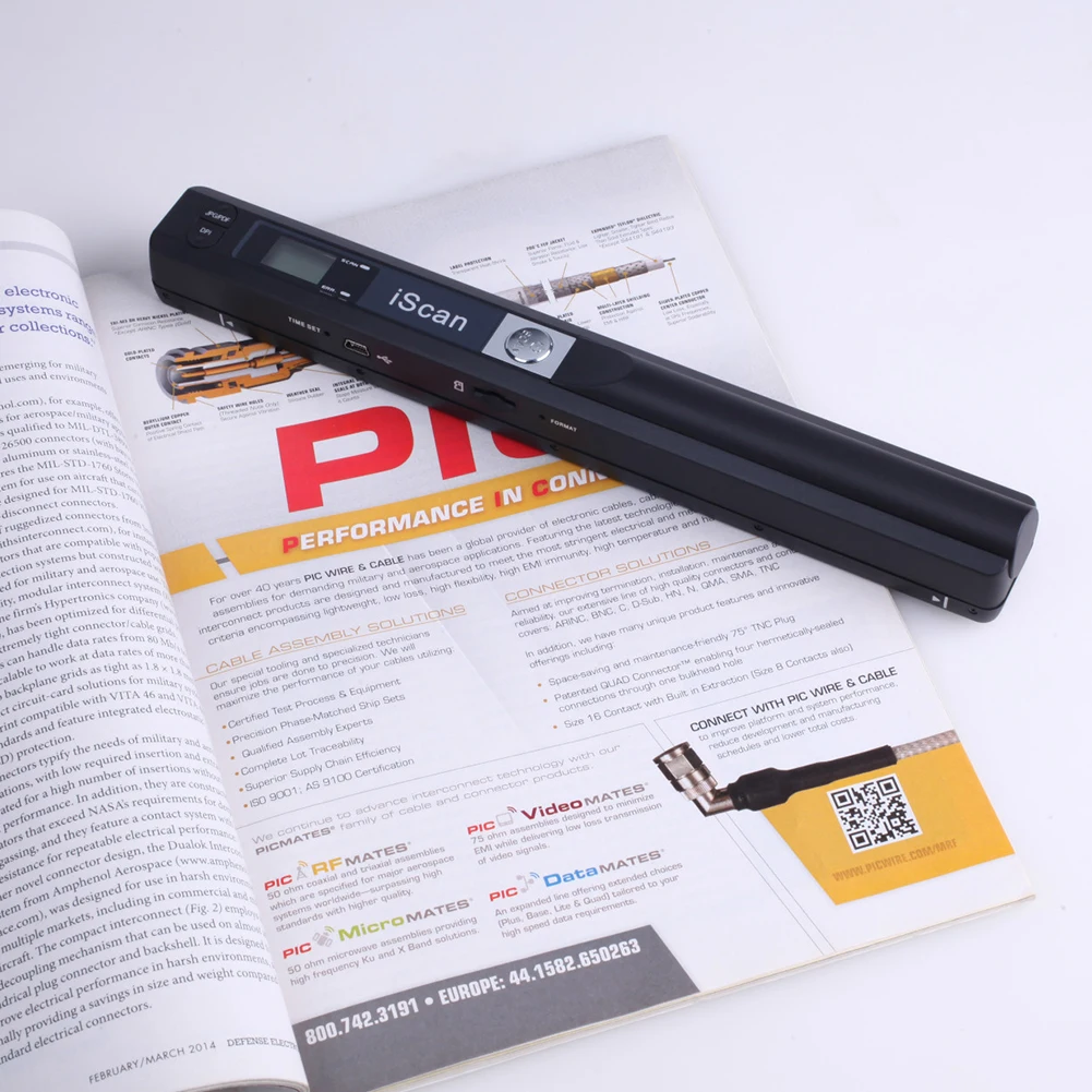Портативный 900 dpi ЖК-дисплей компактный JPEG/PDF формат Ручка Тип Портативный USB 2,0 High Speed сканер документов