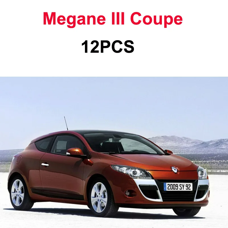 Идеальный белый без ошибок для 1995- Renault Megane I II III IV 1 2 3 4 CC автомобильный светодиодный светильник для внутреннего чтения Карта Лампа Комплект - Испускаемый цвет: III Coupe (12PCS)