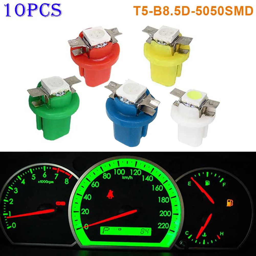 10 шт. T5-B8.5D-5050smd Светодиодная лампа SMD датчик скорости тире лампа приборной панели инструмент светильник 12 В дропшиппинг