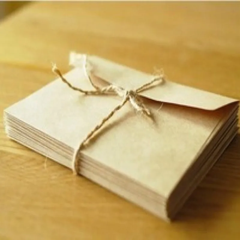 

5pcs 160x110mm blank kraft paper envelope set wallet style business envelopes stationery high quality