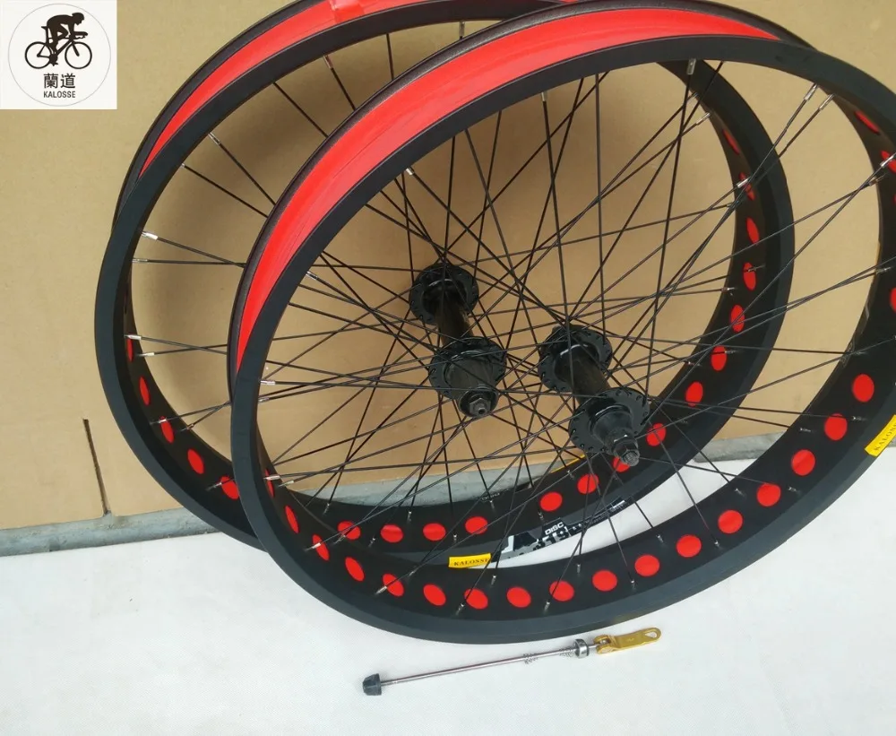 Cheap Kalosse  Beach Bicycle wheels  20 inch   Children bike wheel  20*4.0 tires  36 holes Beach bicycle   fat bike  8/9/10S cassette 22