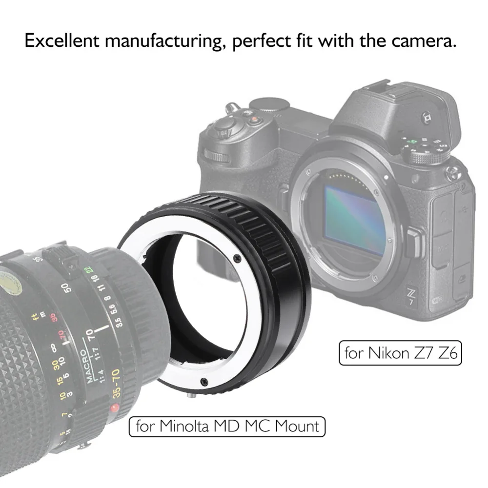MD-N.Z для Minolta MD MC Крепление объектива на полную рамку камеры для Nikon NZ FZ переходное кольцо Алюминий и пластик