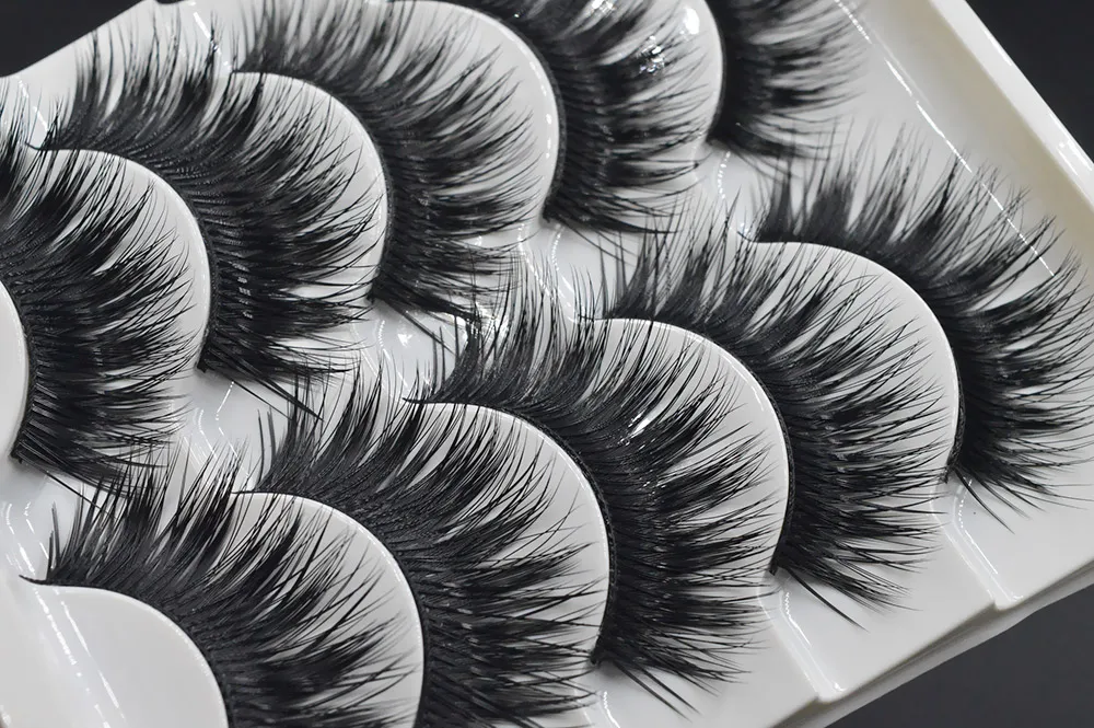 False EyeLashes 1 Box 5 Pairs Thick Black False Eyelashes Makeup Tips Natural Smoky Makeup Long Fake Eye Lashes 10 False EyeLashes 1 Box 5 Pairs Thick Black False Eyelashes Makeup Tips Natural Smoky Makeup Long Fake Eye Lashes 10