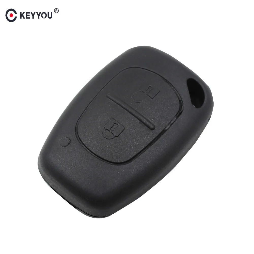 

KEYYOU 2 Button Remote Car Key Shell For Renault Trafic Vauxhall Opel Vivaro Nissan Primastar Flip Fob Case Cover
