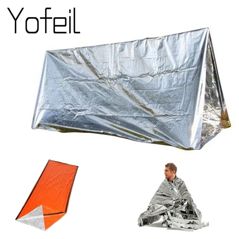 

Camping Hiking Outdoor Self Rescue Equipment Emergency Warm Sleeping Blanket Emergency Sleeping Bag Tent Survival Gear
