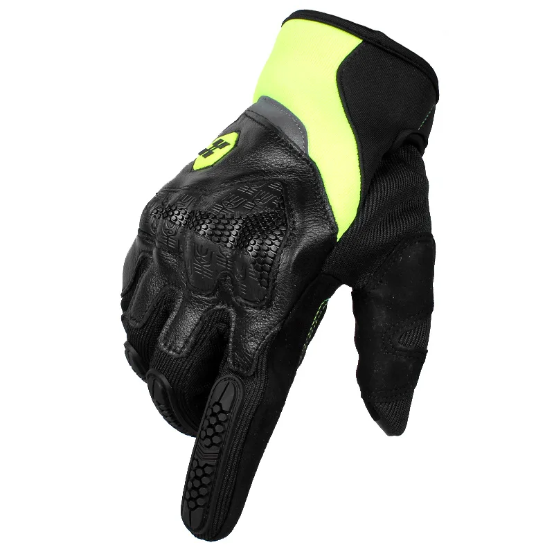 Motolovee дизайн мотоциклетные перчатки гоночные Luva Motoqueiro Guantes Motocicleta Luvas велосипедные перчатки для мотокросса - Цвет: Зеленый