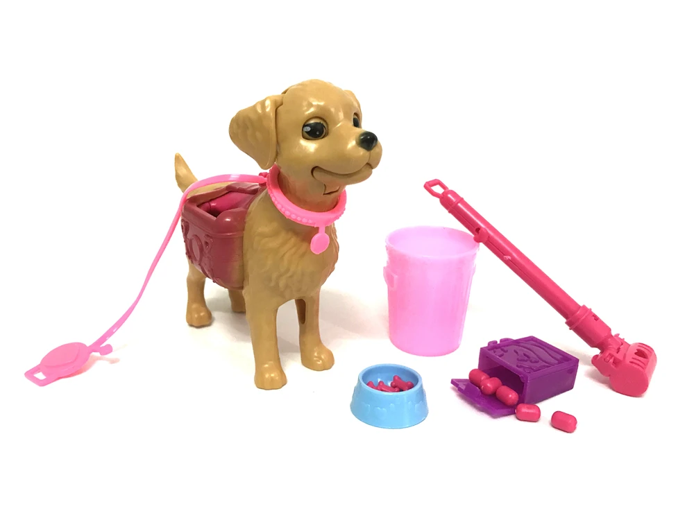 NK One Set Plastic Dog Pet For Barbie Doll Girl Dollhouse Furniture Funny 1:6 Doll Training Accessories Clean Toys Bone DZ NK One Set Plastic Dog Pet For Barbie Doll Girl Dollhouse Furniture Funny 1:6 Doll Training Accessories Clean Toys Bone DZ